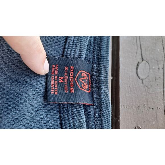 Dodge Ram Logo Long Sleeve Thermal Sweatshirt Black Men's Medium - Picture 3 of 5